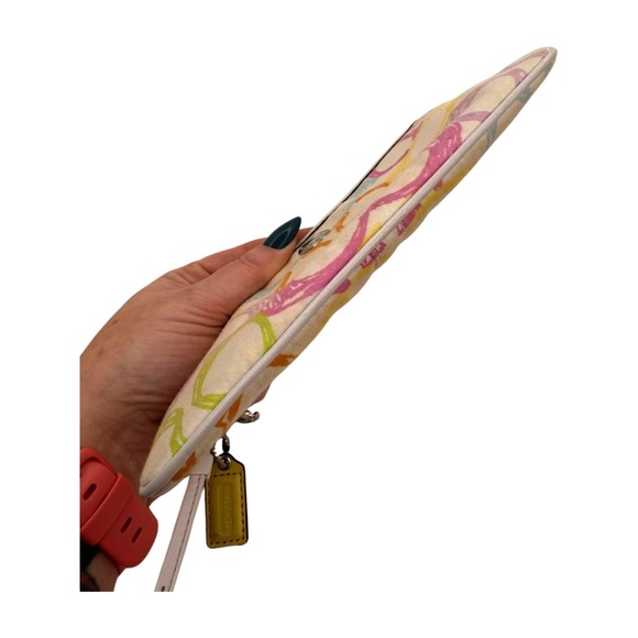 Coach Vintage Scribble C Print Wristlet Multicolor Canvas Y2K Era - Picture 6 of 11